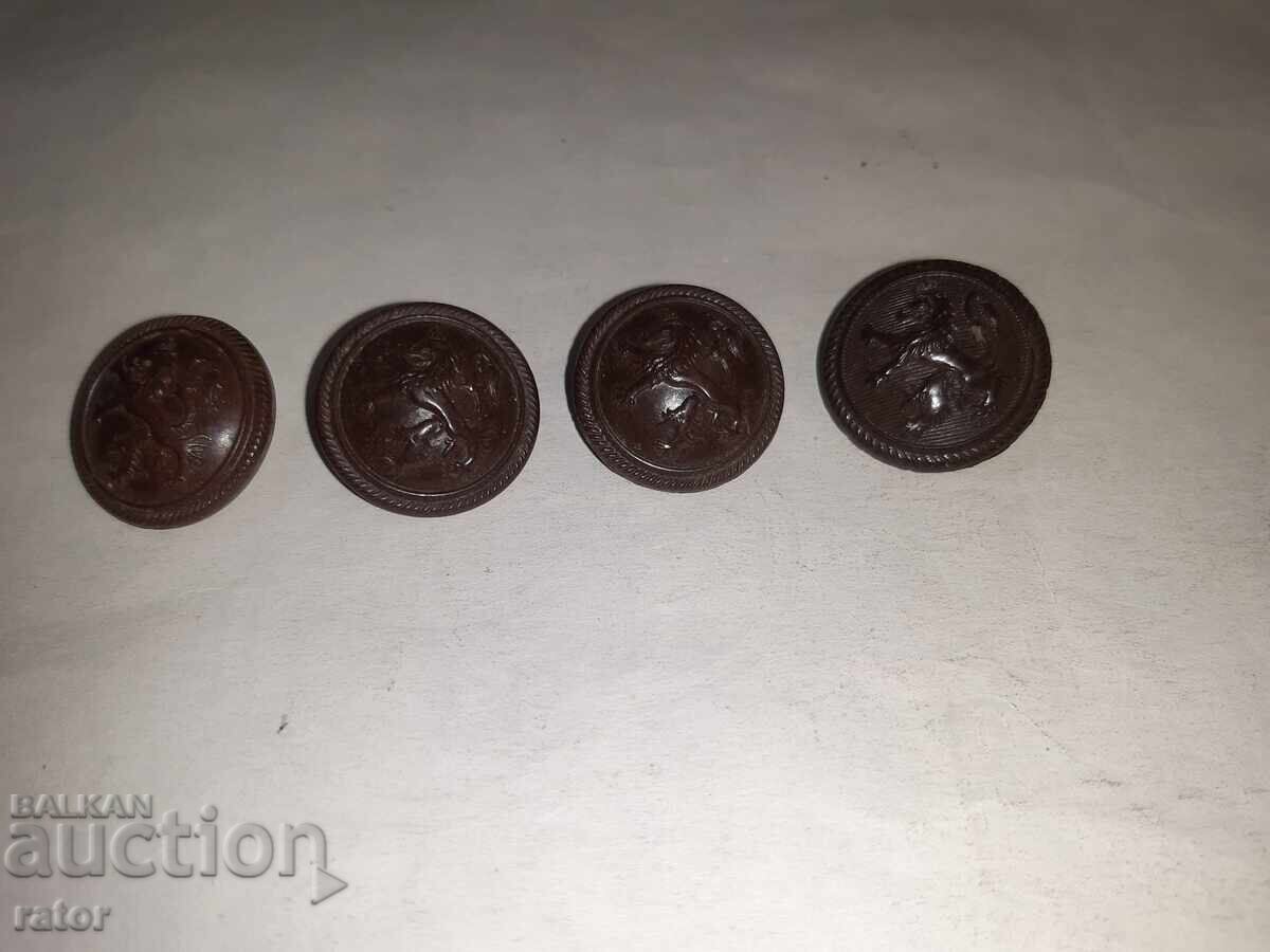 Military Royal Bakelite Buttons Kingdom of Bulgaria - 4 pieces