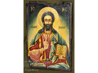 Иисус Христос Пантократор, ръчно рисувана икона, темпера