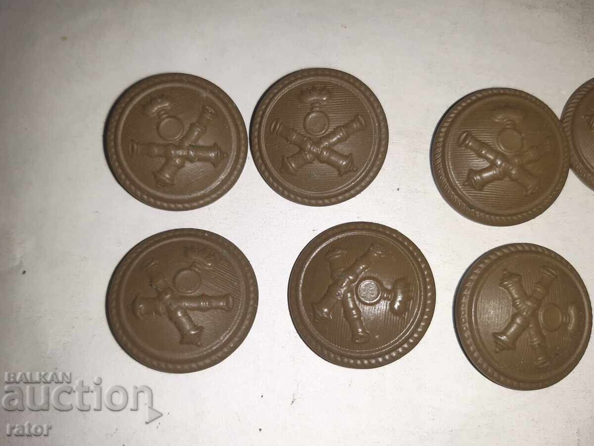 Военни царски МЕТАЛНИ  копчета Царство България - 8 броя с цена € 11.99 | 23.45 лв.