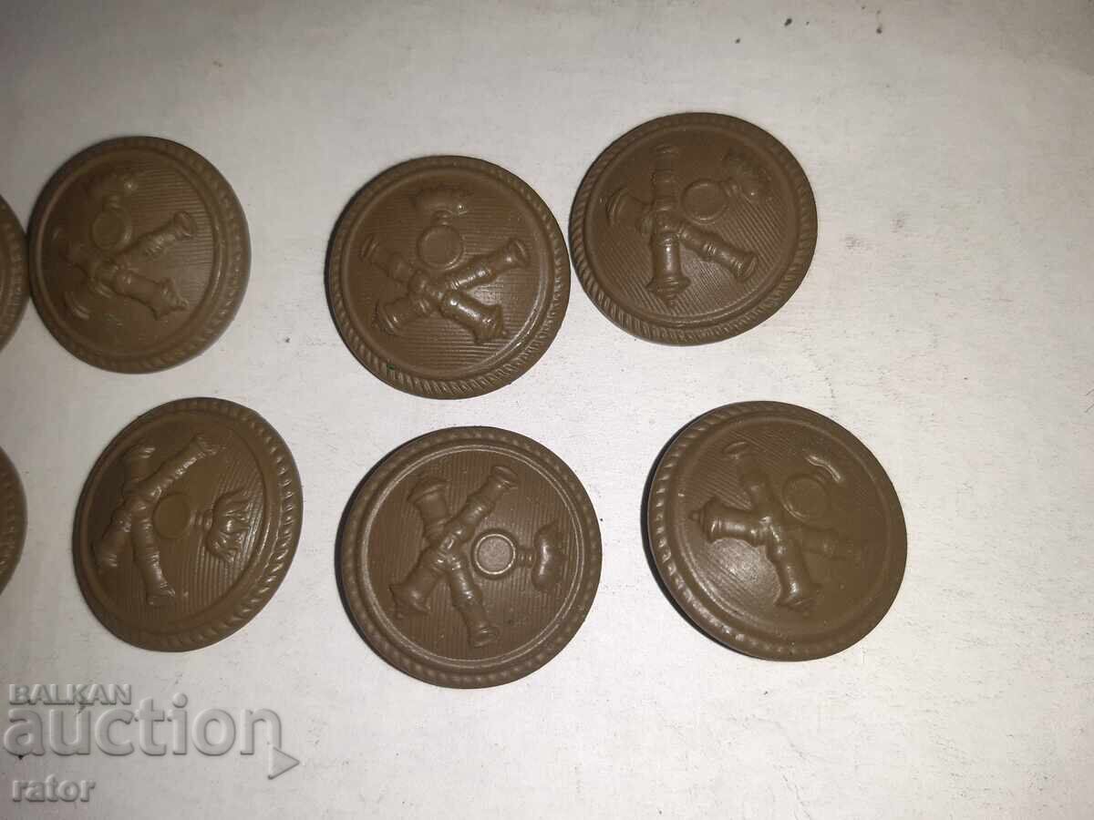 Δημοπρασία Μεταλλικά κουμπιά Βασιλείου Βουλγαρίας - 8 τεμάχια