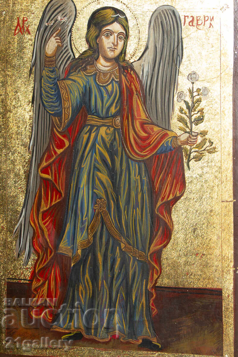 Licitație Icoană pictată manual, culori tempera, Arhanghel Gavriil Licitație Icoană pictată manual, culori tempera, Arhanghel Gavriil
