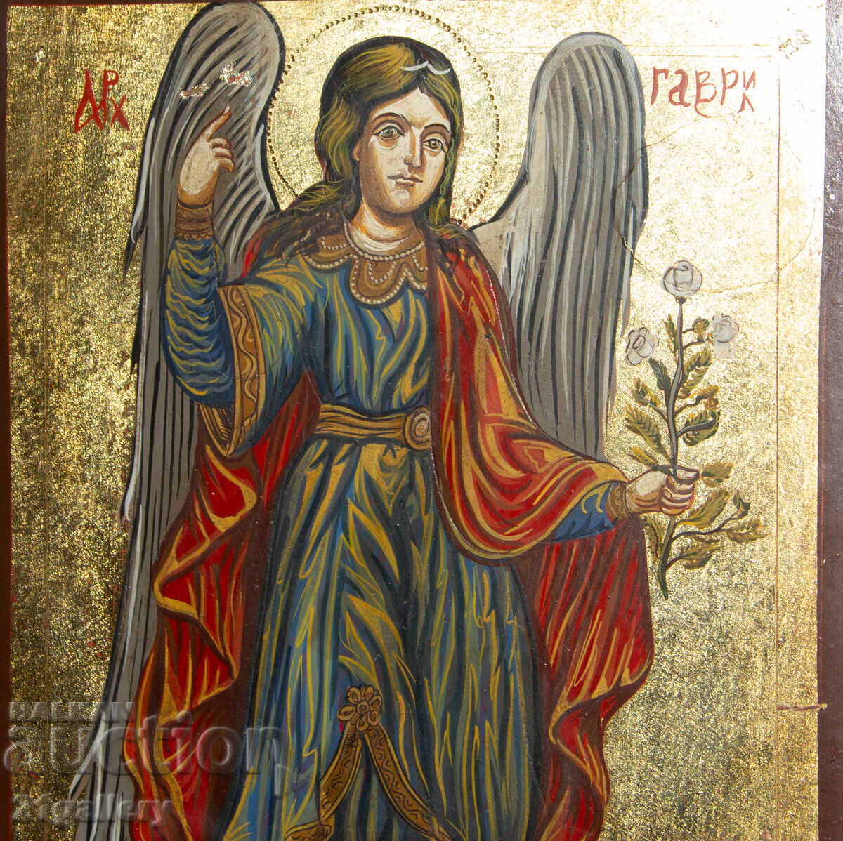 Livrarea Icoană pictată manual, culori tempera, Arhanghel Gavriil Livrarea Icoană pictată manual, culori tempera, Arhanghel Gavriil