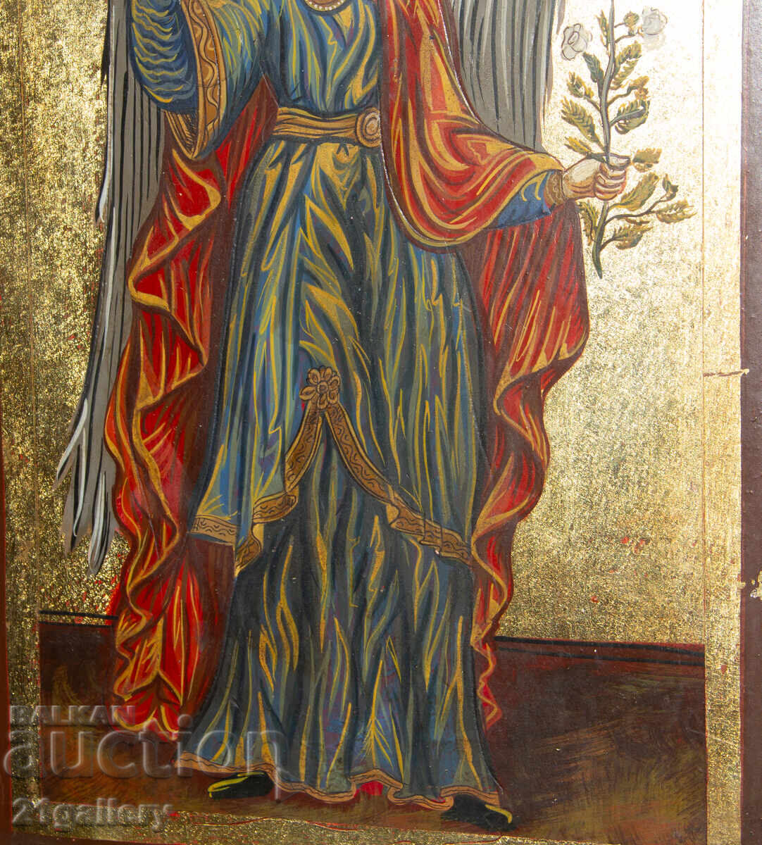 Icoană pictată manual, culori tempera, Arhanghel Gavriil - 5 Icoană pictată manual, culori tempera, Arhanghel Gavriil - 5