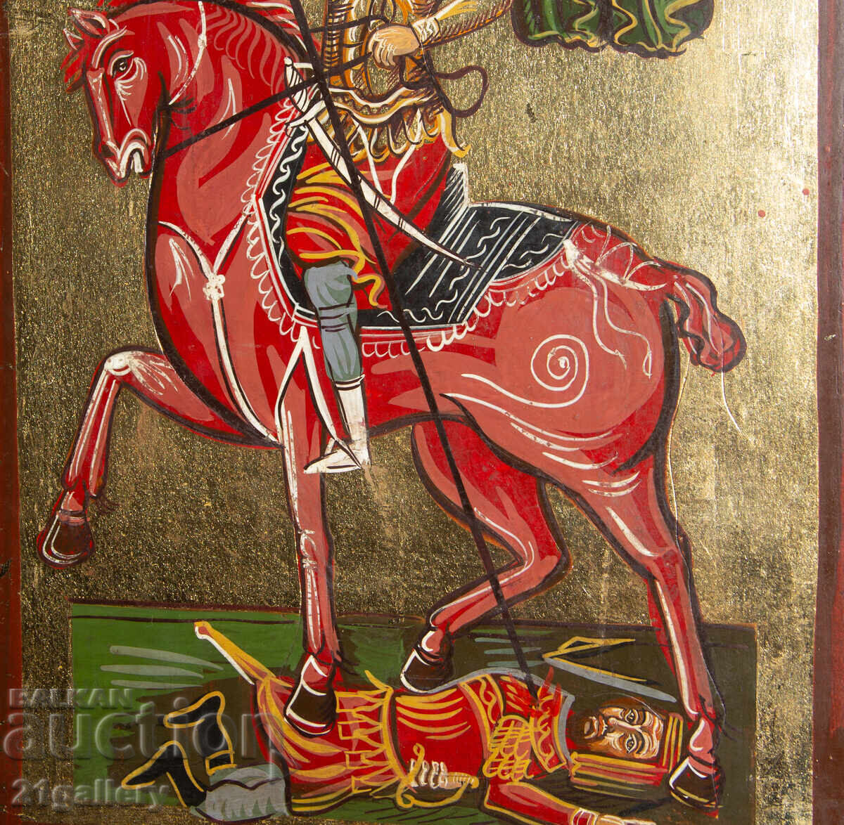 Σύγχρονη εικόνα Άγιος Δημήτριος, τέμπερα, χρυσός υαλοπίνακας - 5 Σύγχρονη εικόνα Άγιος Δημήτριος, τέμπερα, χρυσός υαλοπίνακας - 5