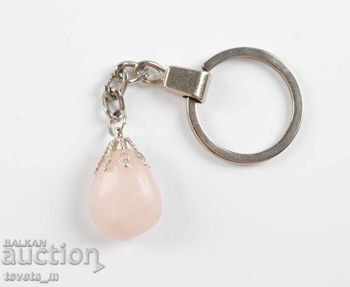 Auction  Keychain with a semi-precious stone