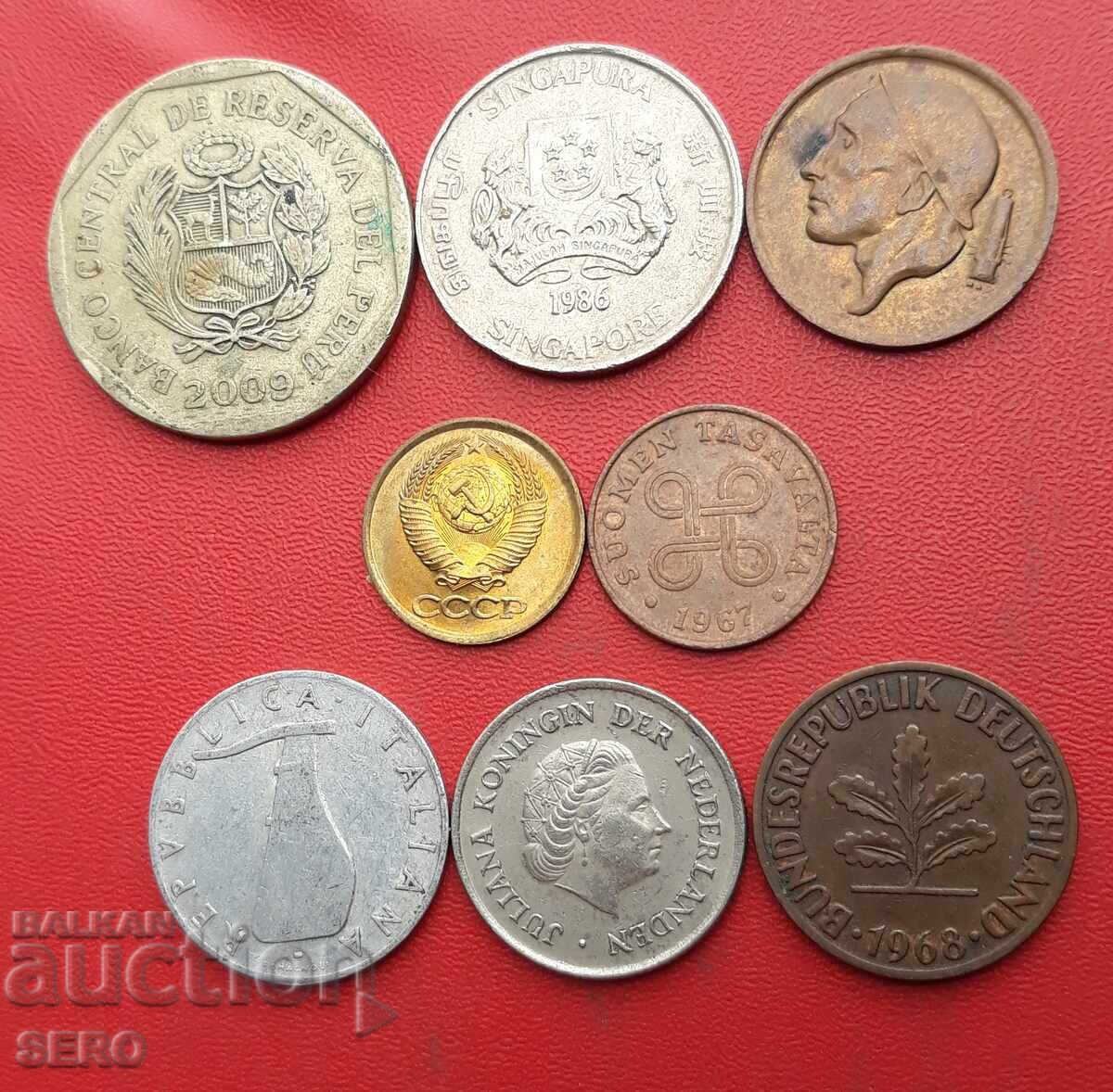 Mixed lot of 8 coins with price 1.01 BGN | € 0.52 Mixed lot of 8 coins with price 1.01 BGN | € 0.52