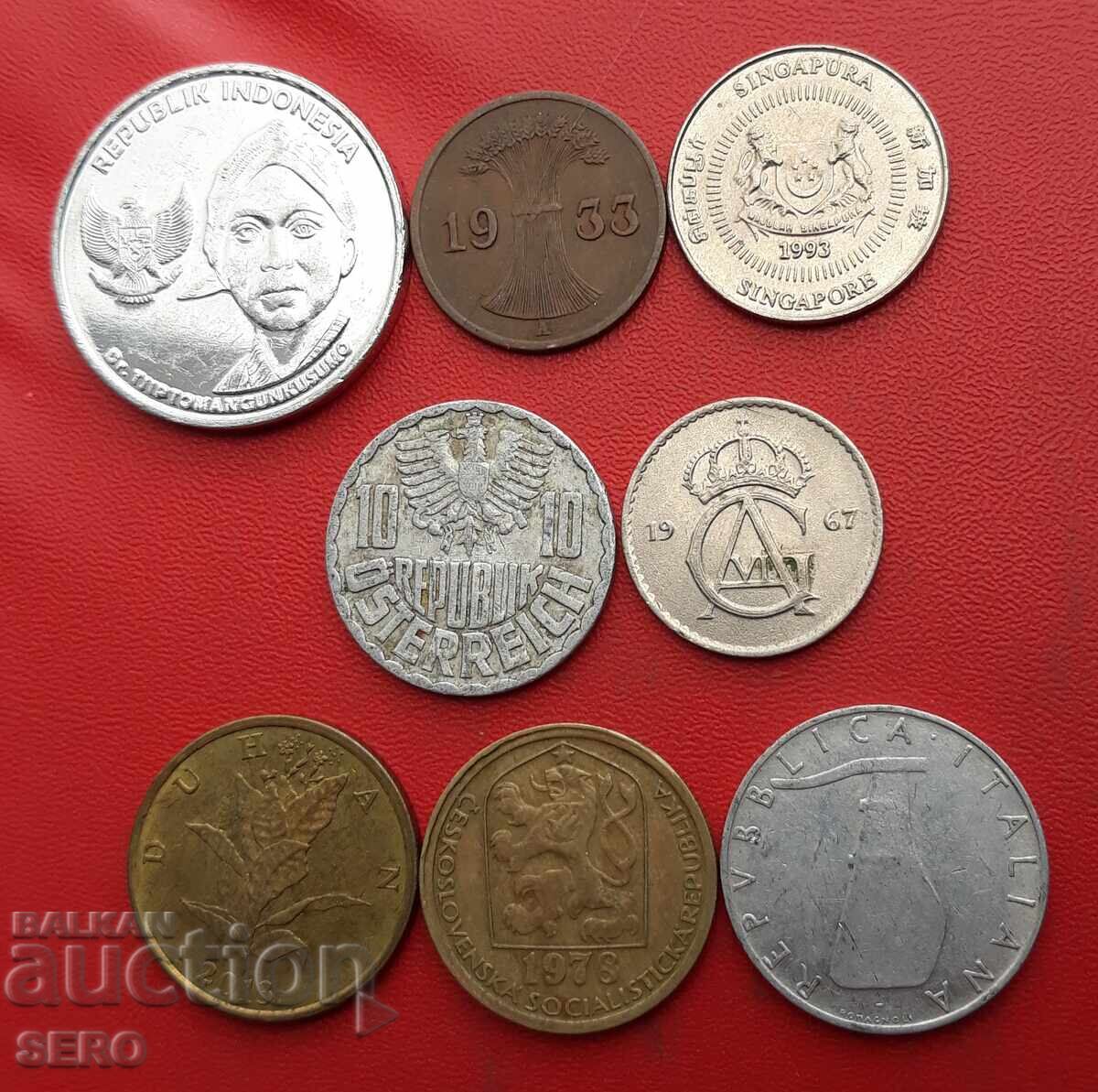 Μικτή παρτίδα 8 νομισμάτων με τιμή 1.00 BGN | € 0.51 Μικτή παρτίδα 8 νομισμάτων με τιμή 1.00 BGN | € 0.51