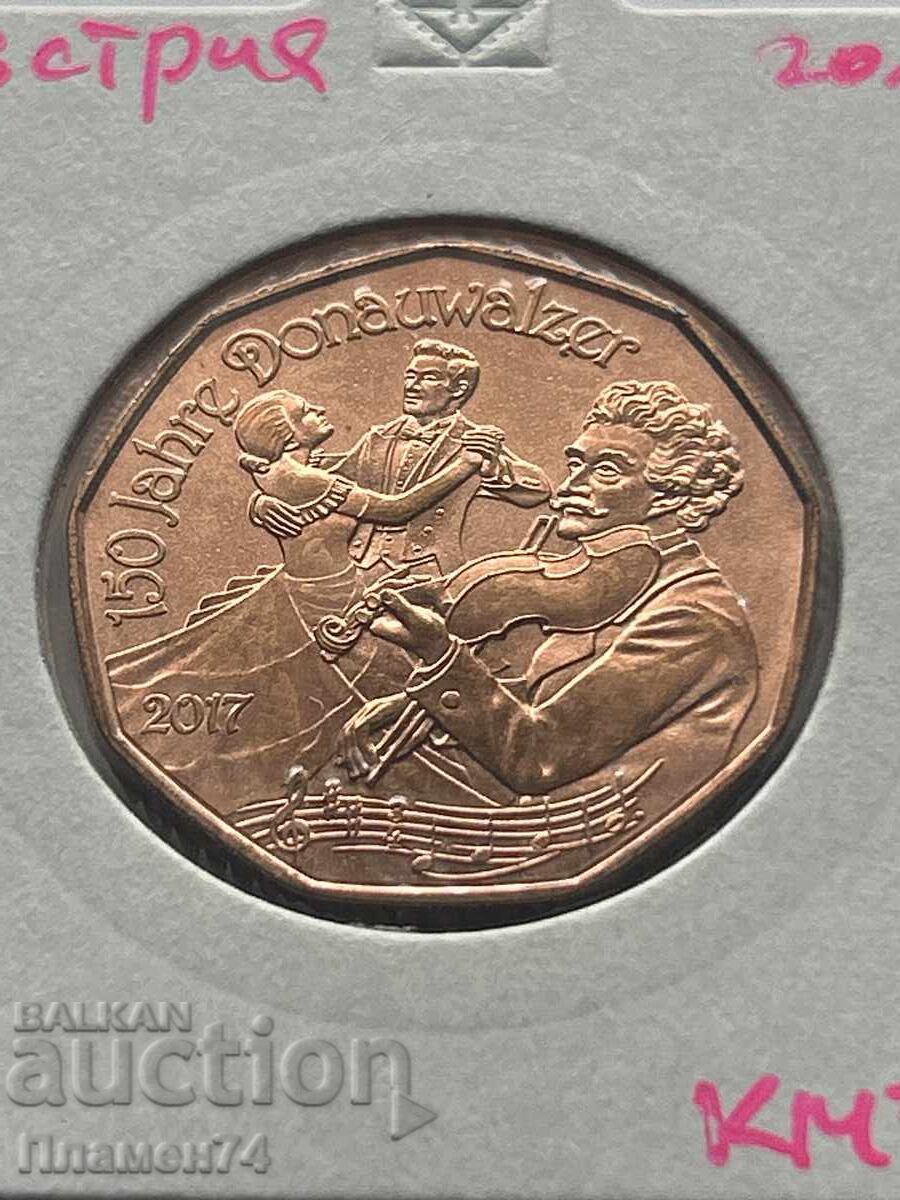 5 ευρώ 2017 Αυστρία Βαλς 'Στον ωραίο γαλάζιο Δούναβη'