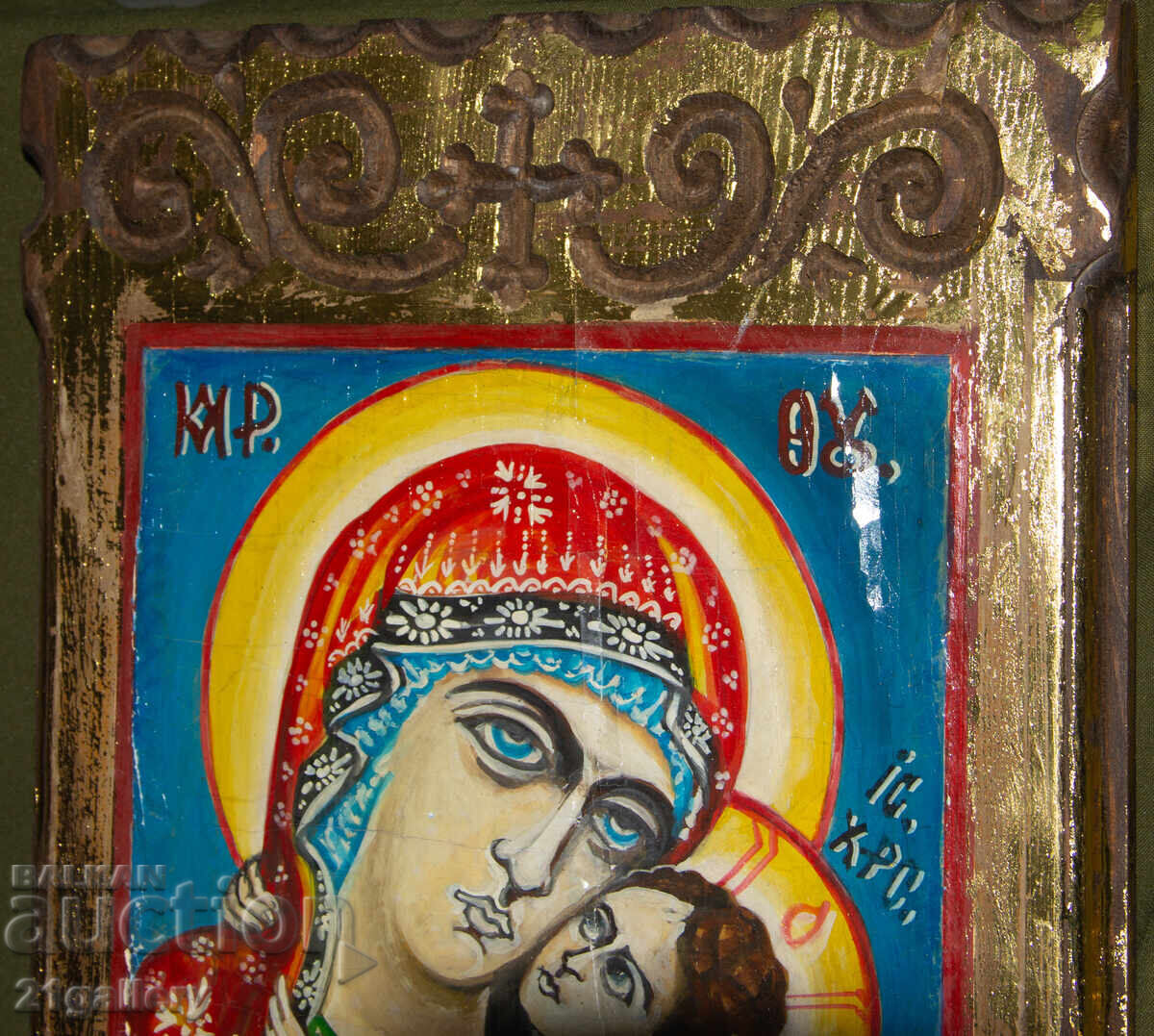 Доставка на Света Богородица с Младенеца, икона, дърворезба