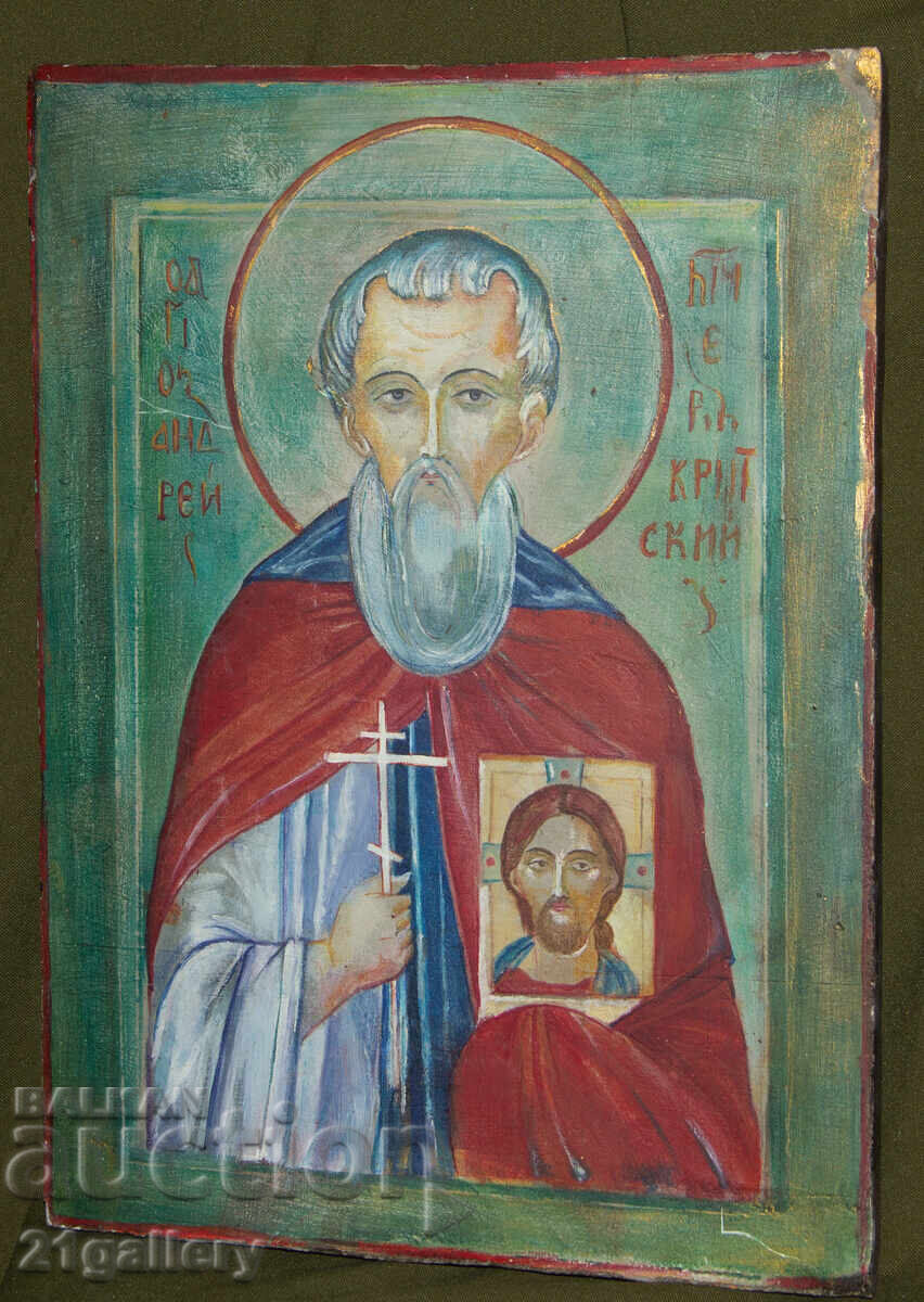 Sfântul Ioan Rilski, icoană pictată manual, tempera