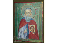 Sfântul Ioan Rilski, icoană pictată manual, tempera