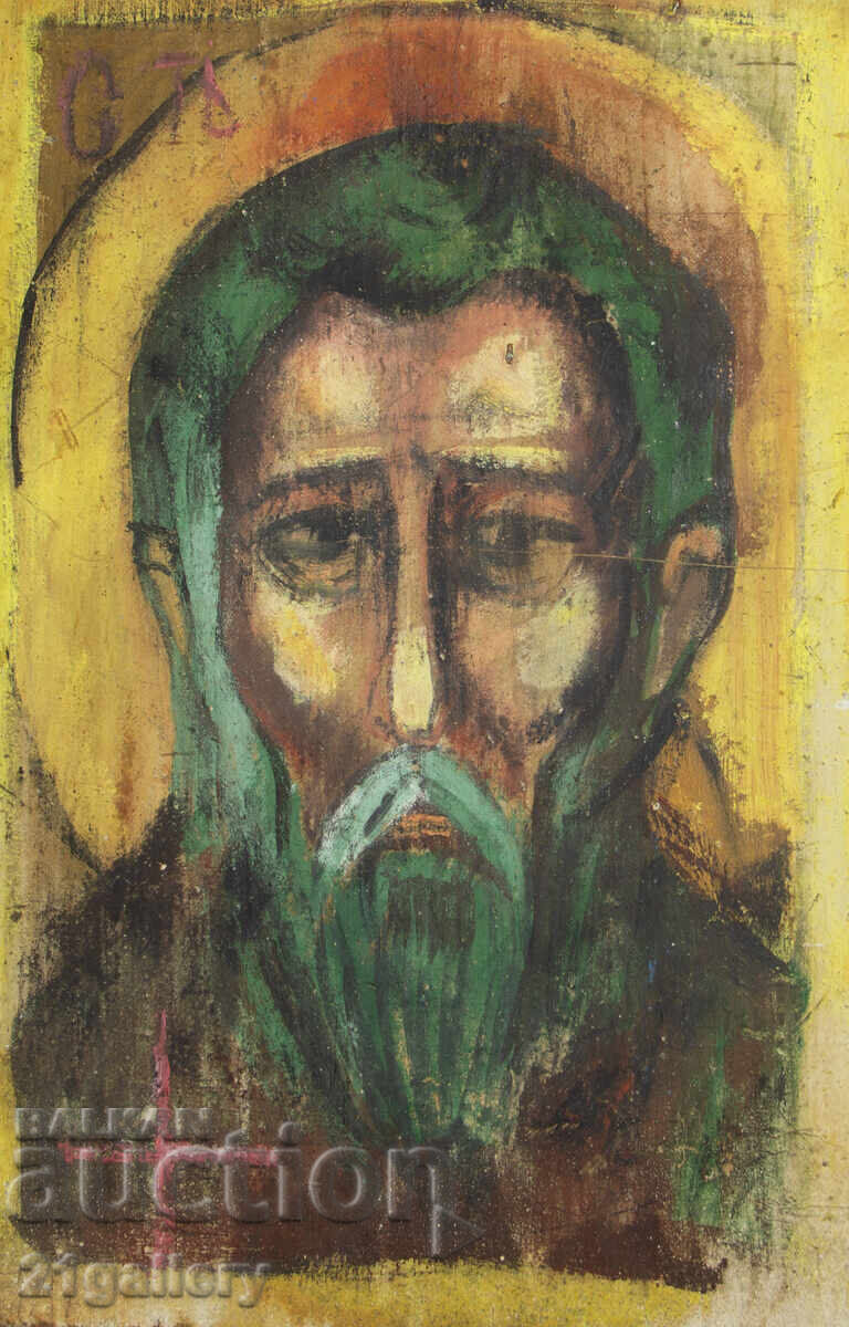 Contemporary hand-painted icon, tempera, Saint Ivan Rilski with price 450.00 BGN | € 230.08 Contemporary hand-painted icon, tempera, Saint Ivan Rilski with price 450.00 BGN | € 230.08