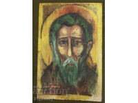 Contemporary hand-painted icon, tempera, Saint Ivan Rilski