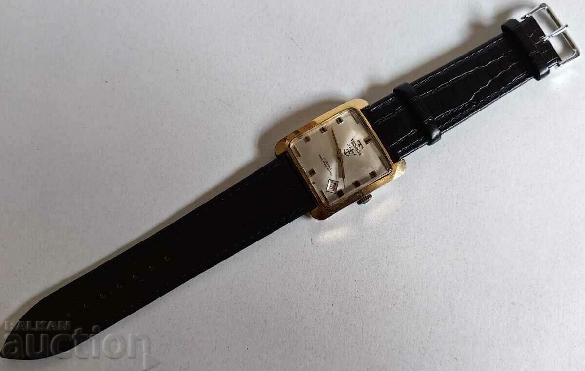 RARE TECHNOS SELECT SWISS LARGE GOLD MEN'S WATCH with price 145.00 BGN | € 74.14