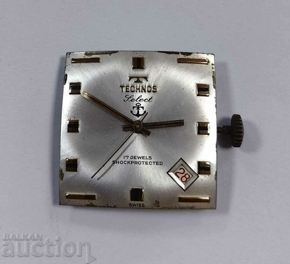 Auction  RARE TECHNOS SELECT SWISS LARGE GOLD MEN'S WATCH