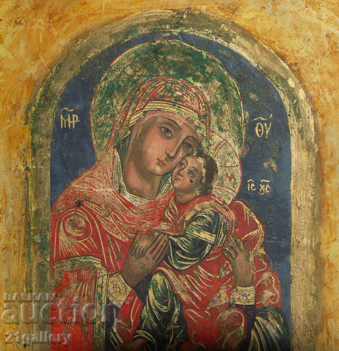 Sfânta Fecioară Maria cu Pruncul, icoană pictată manual, tempera - 5 Sfânta Fecioară Maria cu Pruncul, icoană pictată manual, tempera - 5