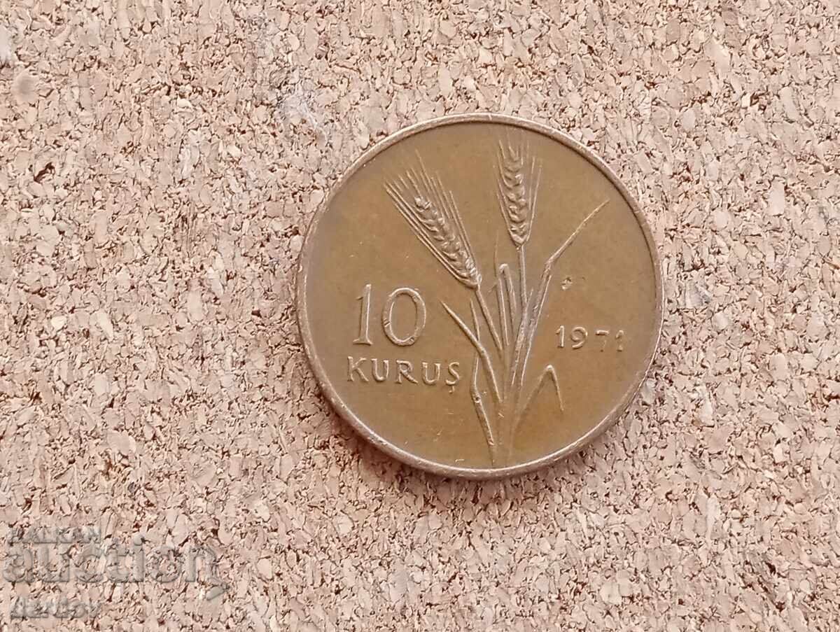 Turcia 10 kuruş 1971 g. FAO Turcia 10 kuruş 1971 g. FAO