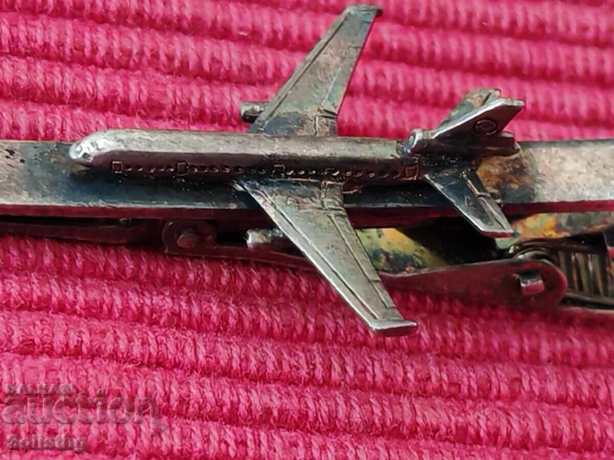 Παλιά ασημένια καρφίτσα γραβάτας, Αεροπλάνο - 7