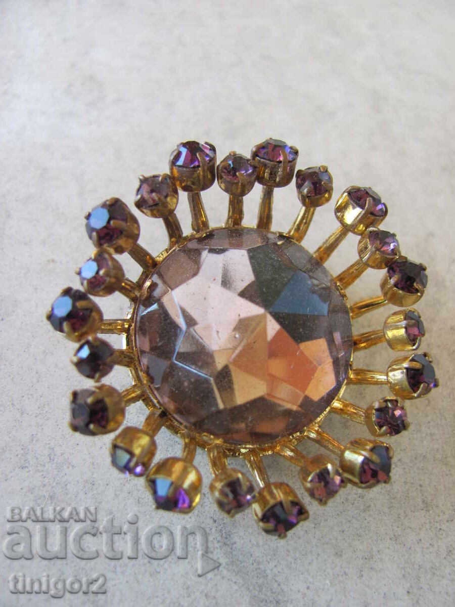 Bohemian Brooch, Polished Semi-Precious Stones Bohemian Brooch, Polished Semi-Precious Stones