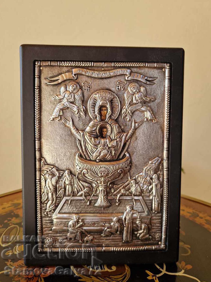 Wonderful antique silver icon with certificate and hallmarks with price 148.00 BGN | € 75.67