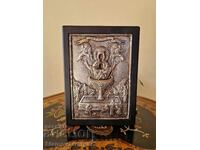 Εξαιρετική αντίκα ασημένια εικόνα με πιστοποιητικό και σήμανση