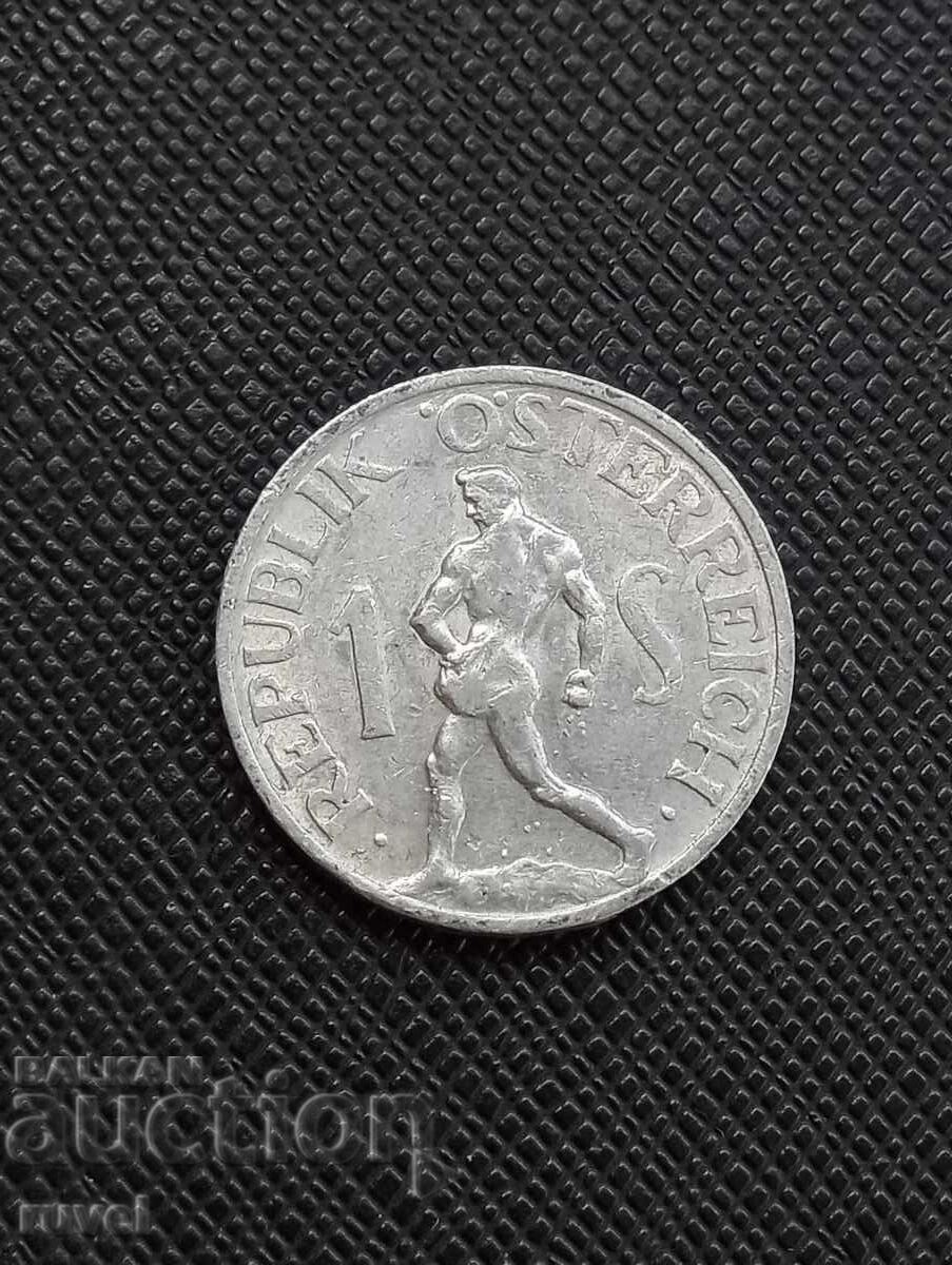 Austria 1 Schilling, 1947 Austria 1 Schilling, 1947