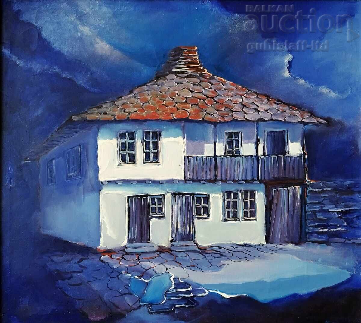 Painting, landscape, house, artist Vasil Benchev (1945-2014) - 3 with price 900.00 BGN | € 460.16