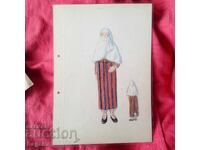 Acuarelă de femeie pomacă