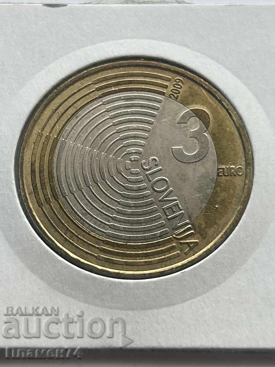 3 EUR 2009 Σλοβενία Πρώτη πτήση του Aurel Vlaicu με τιμή 18.00 BGN | € 9.20