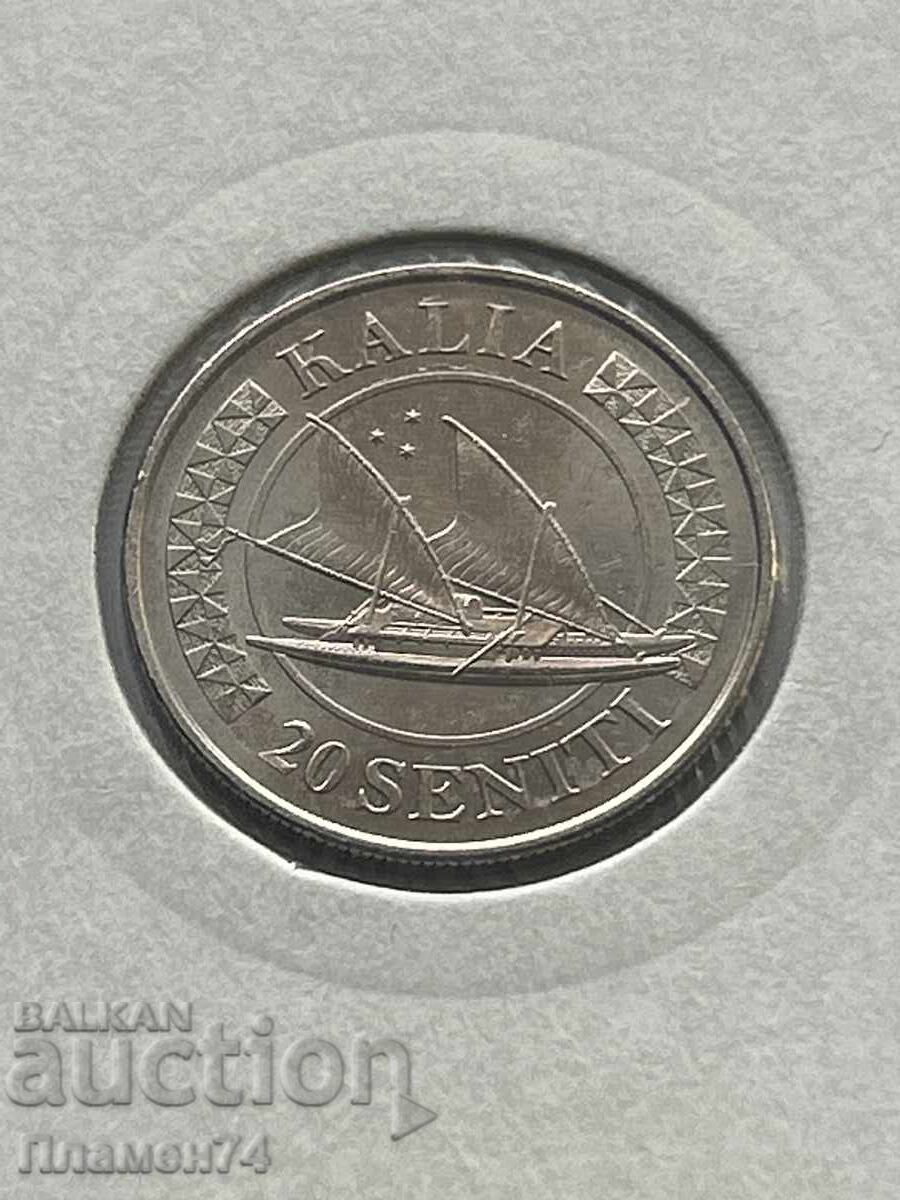 20 сенити 2015 Тонга