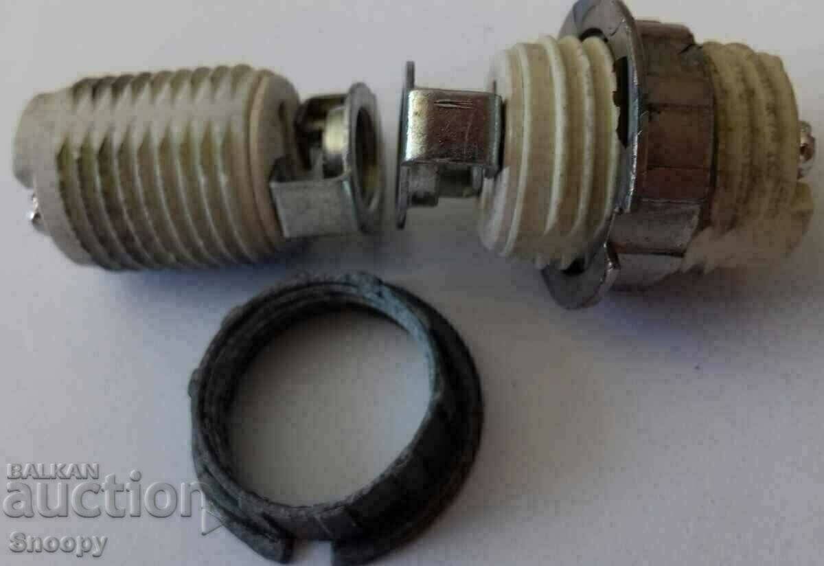 Керамична фасунга цокъл G9 - комплект 2 бр. с рингове - 6