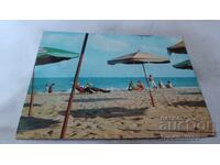 Пощенска картичка Златни пясъци Плажът 1981
