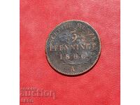 Германия-Прусия-3 пфенига 1860 А-Берлин