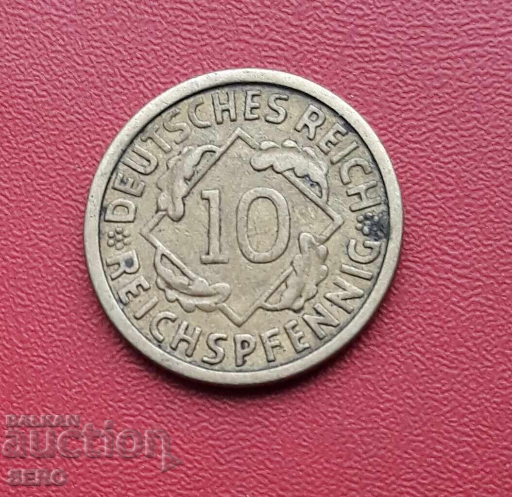 Γερμανία-10 Pfennig 1925 E-Muldenhüten Γερμανία-10 Pfennig 1925 E-Muldenhüten