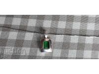 PENDANT ARGINT PIATRA VERDE 2,5 g./925 MÂNTUIRE