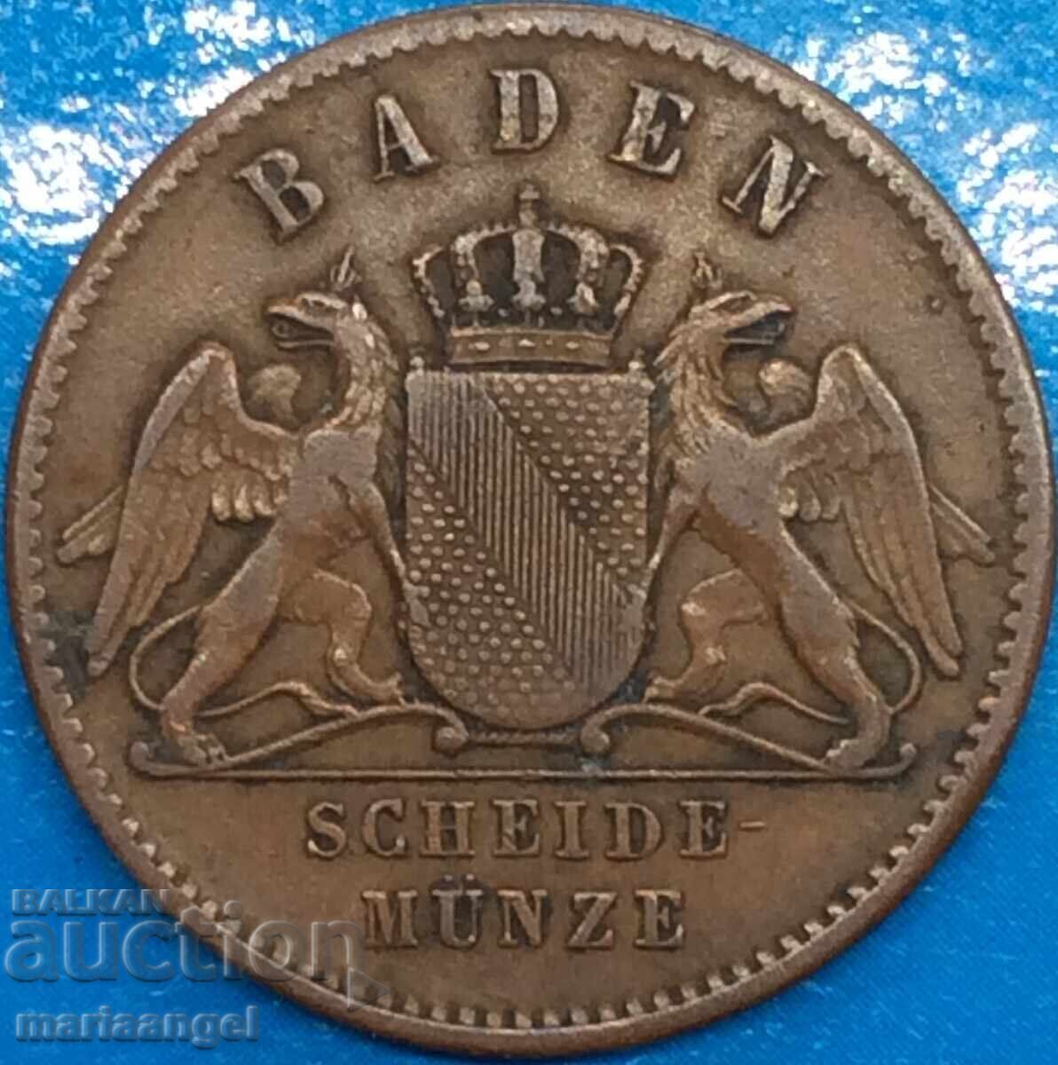 1 Kreuzer 1863 Baden Germany χαλκός - 7