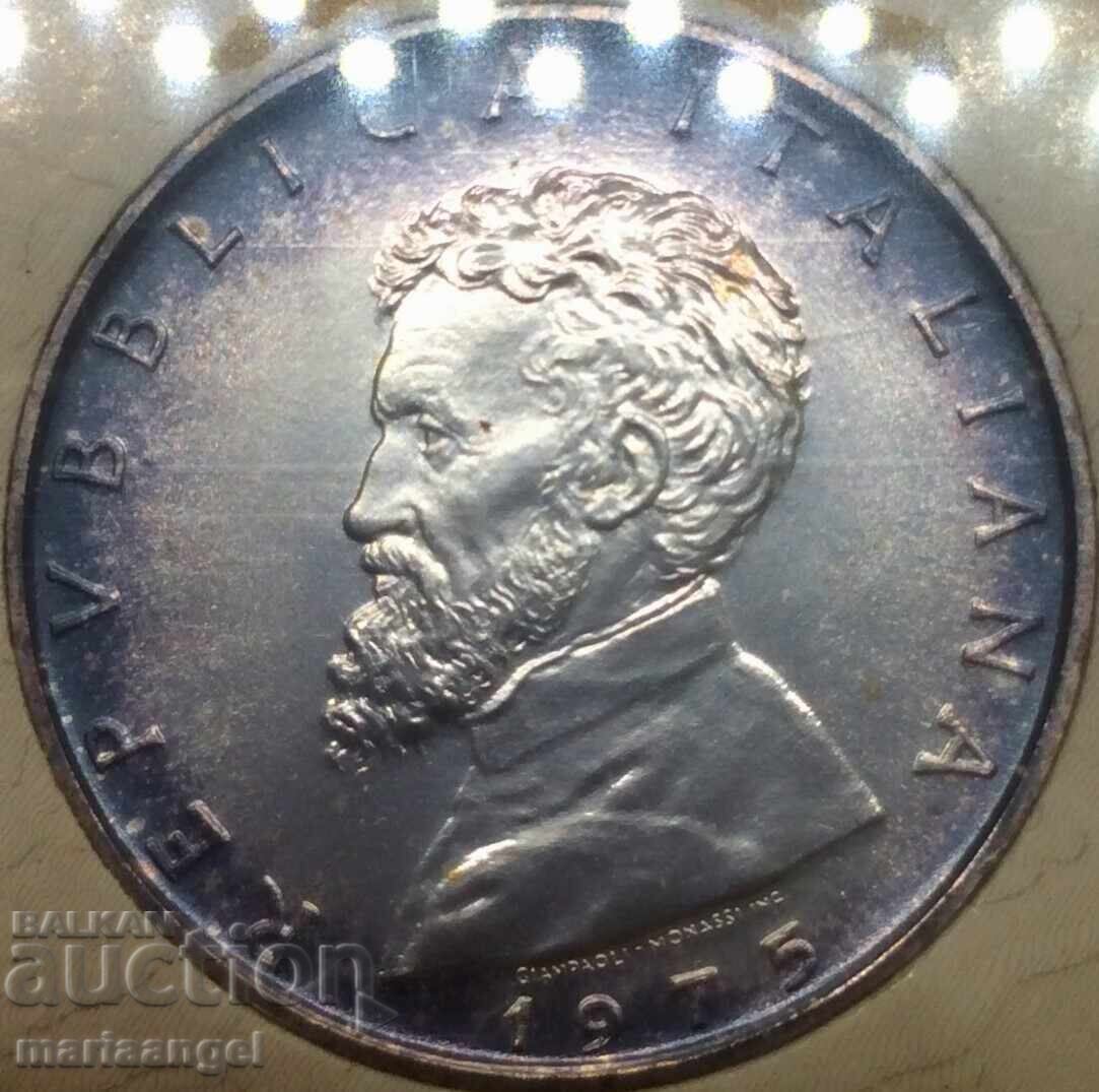 500 Lire 1975 Italy UNC Michelangelo Silver Certificate 500 Lire 1975 Italy UNC Michelangelo Silver Certificate