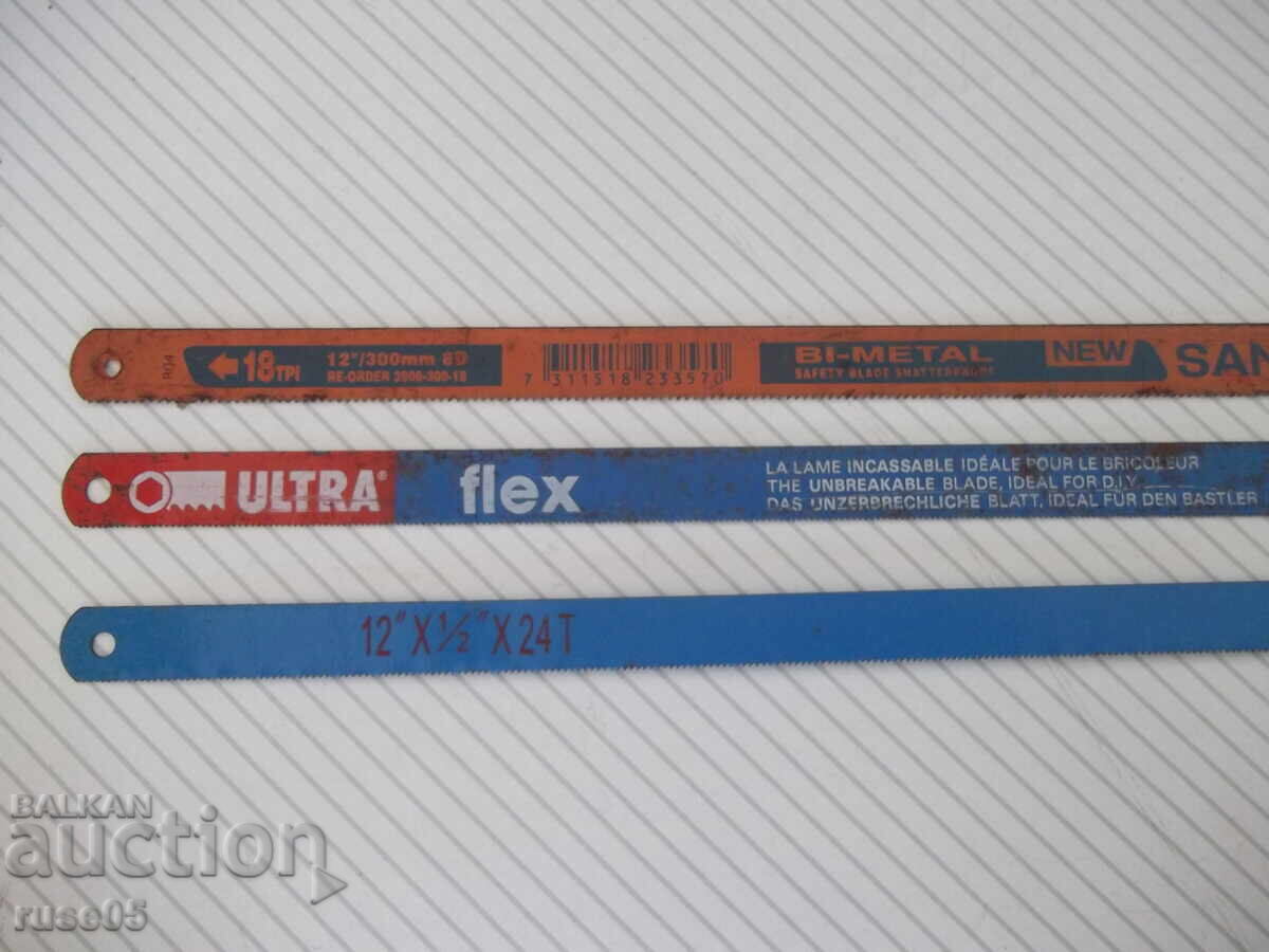 Lot of 3 hand saw blades - 5