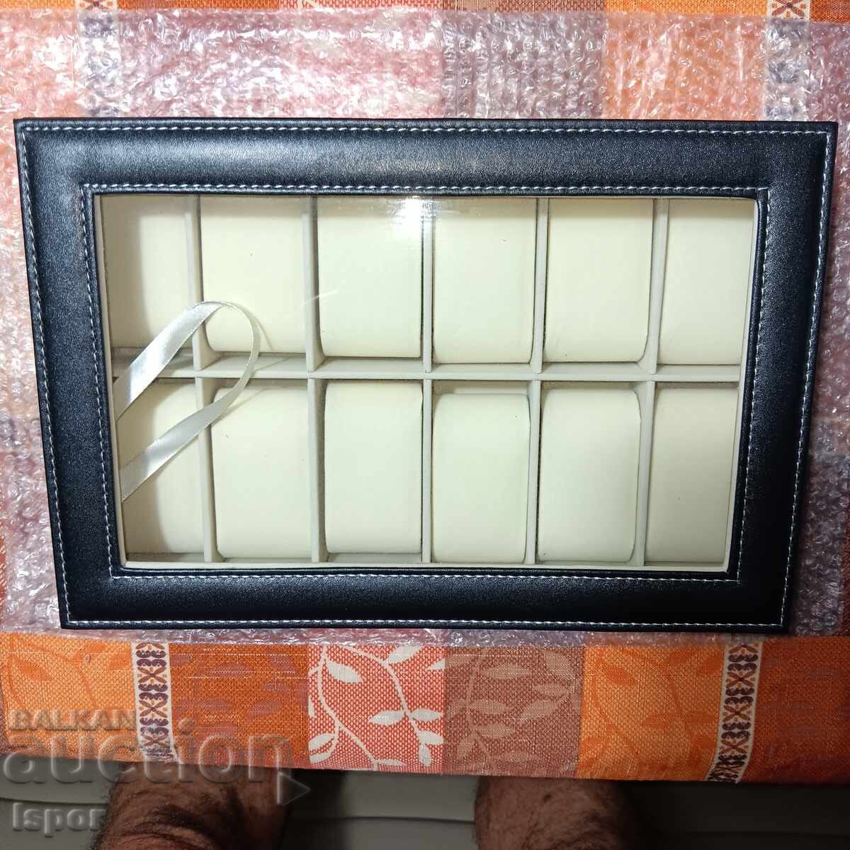 Luxury Leather Watch Box 12 Compartments with price 52.00 BGN | € 26.59
