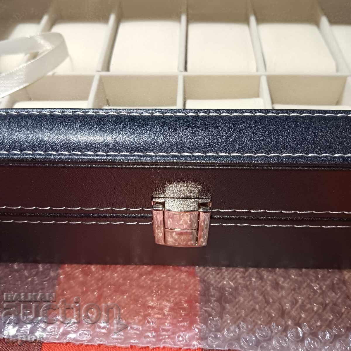 Luxury Leather Watch Box 12 Compartments - 5