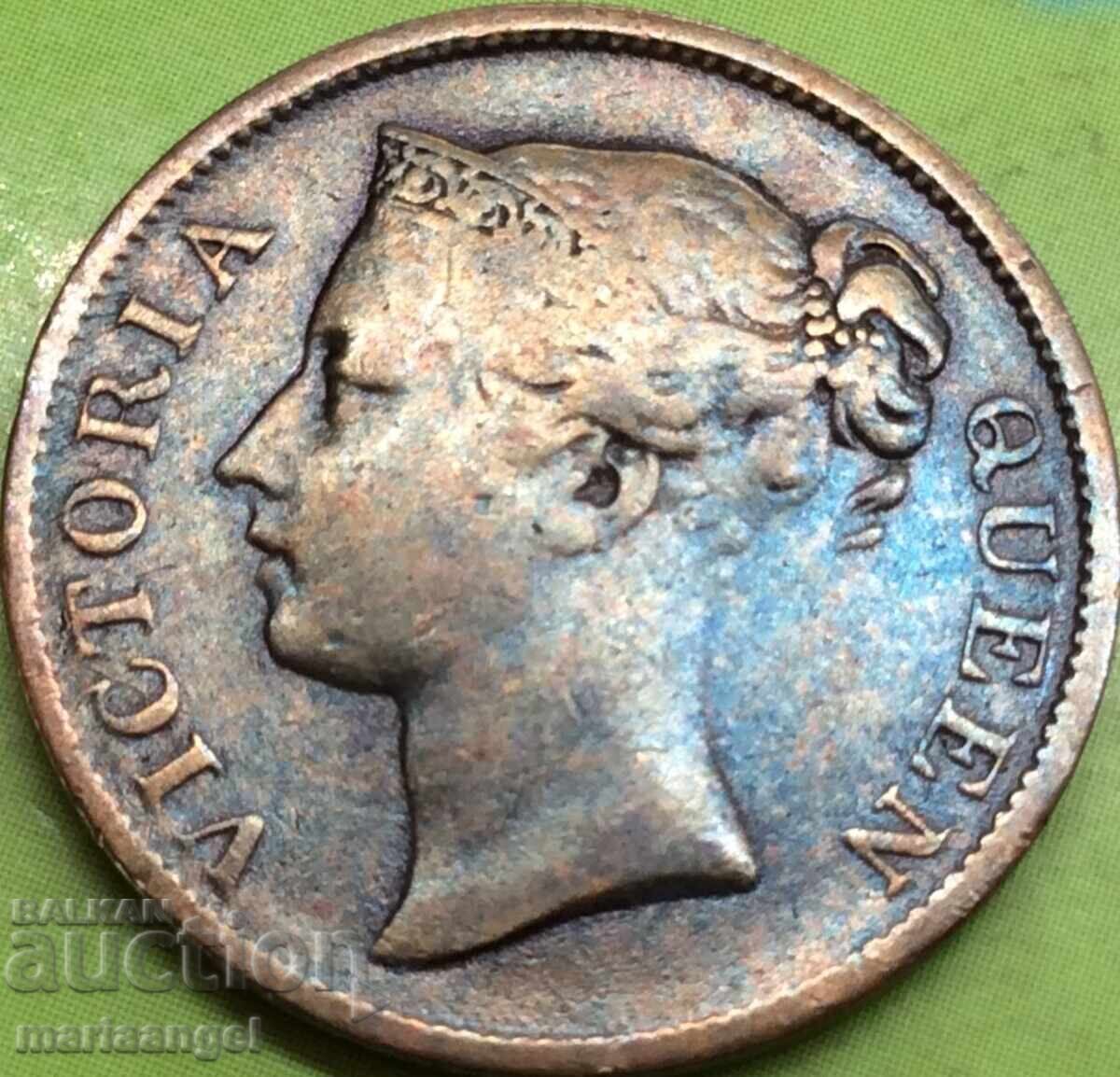 Ανατολική Ινδία 1/2 cent 1845 Victoria 22mm - 7