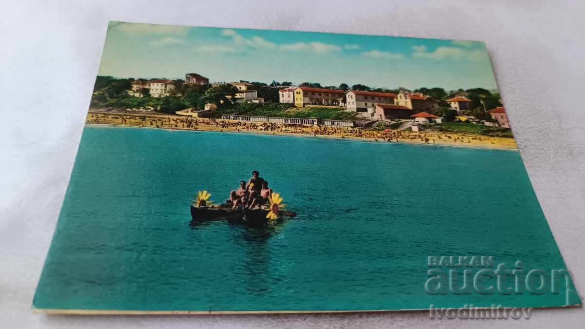 Пощенска картичка Обзор Изглед от плажа 1960