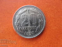 20 сентавос 1957 г. Аржентина