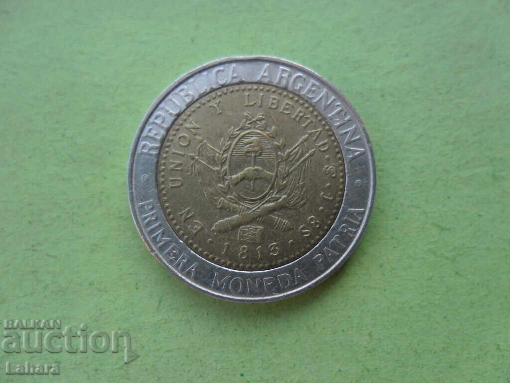 1 peso 2009 Argentina cu preț 2.00 BGN | € 1.02