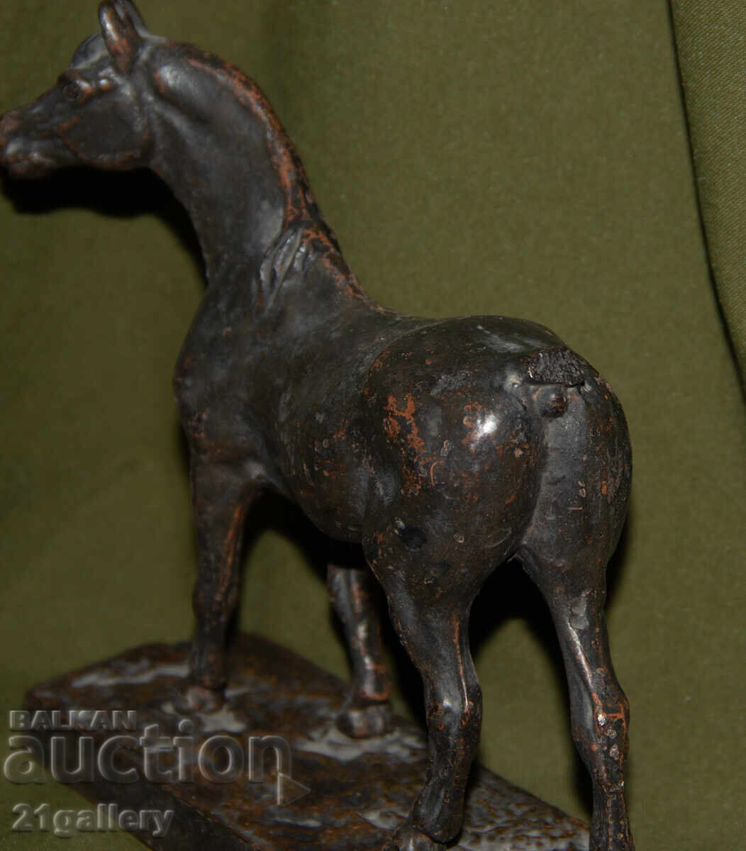 Παλαιό χάλκινο γλυπτό άγαλμα άλογο - 6