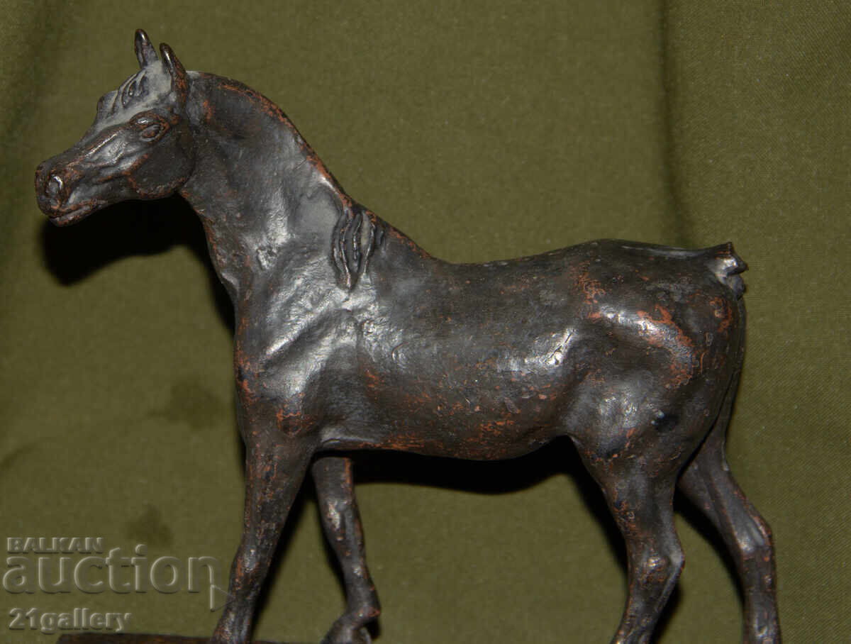 Παλαιό χάλκινο γλυπτό άγαλμα άλογο - 7