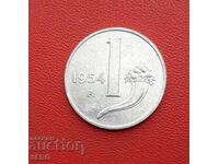 Italy-1 lira 1954