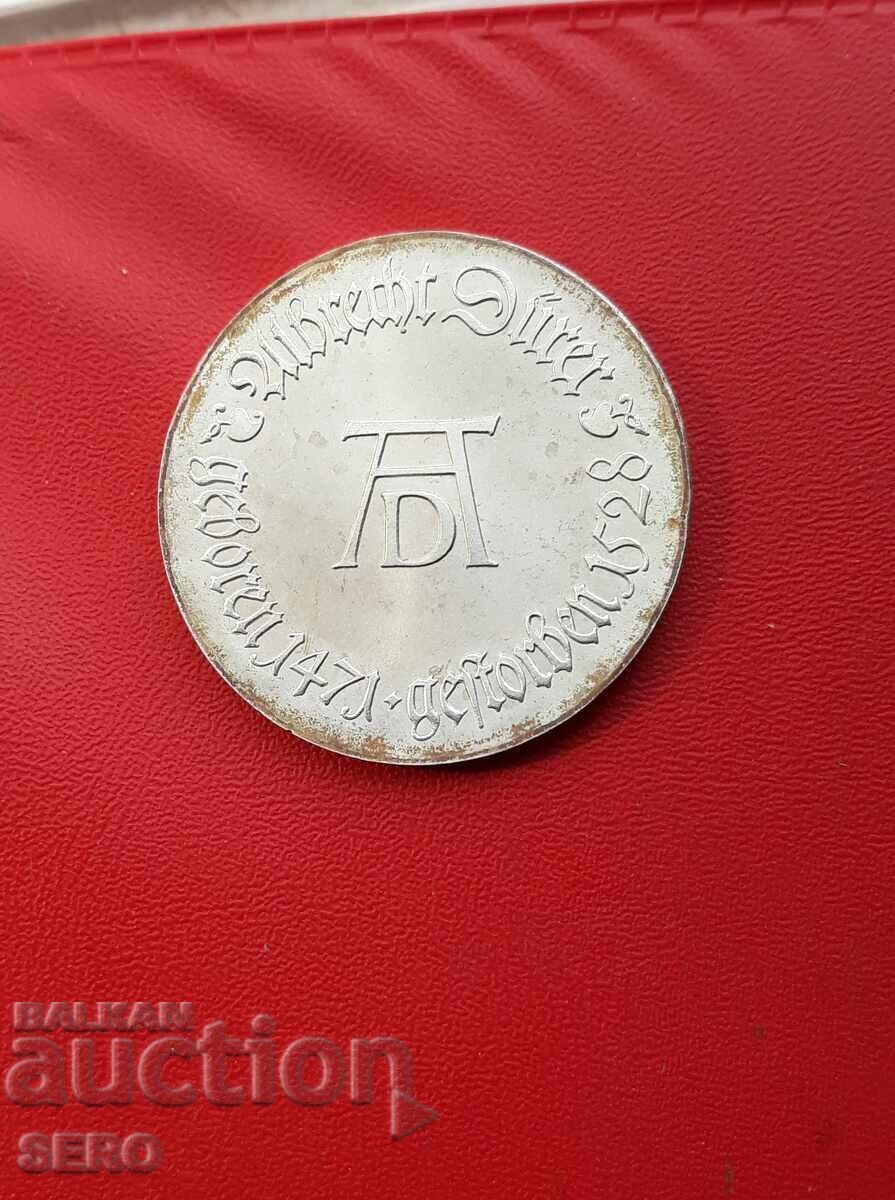 Germania-RDG-10 mărci 1971-argint, tiraj mic și rară cu preț 68.01 BGN | € 34.77