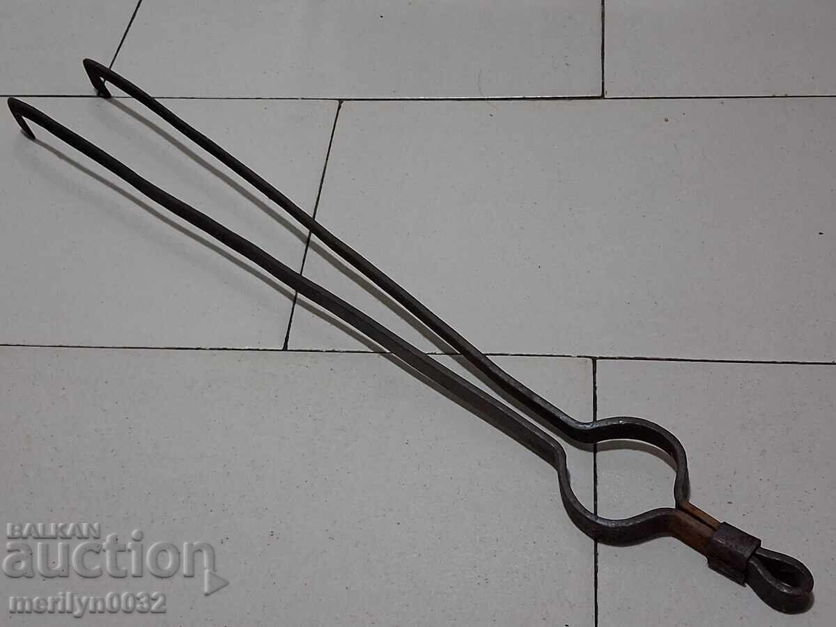 Old tongs, dilaf, wrought iron - 5