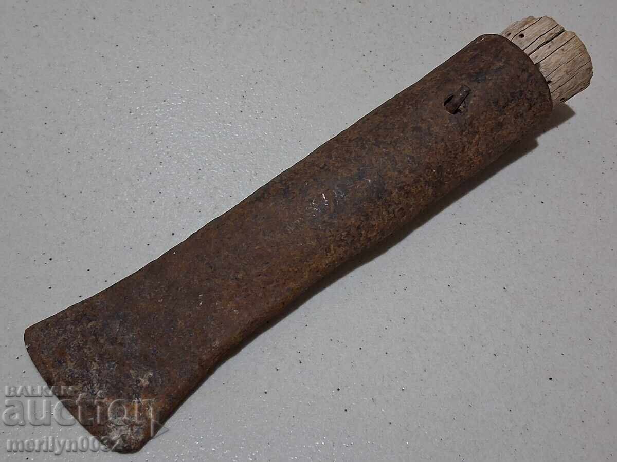 Παλιό μεταλλικό εργαλείο τσεκούρι γκριγκά γκριγκά ξέστρα τσάπα - 6